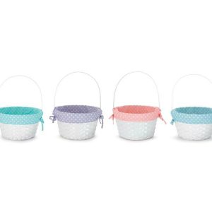 Baskets Assortments |   Bamboo Basket With Polka Dot Liners