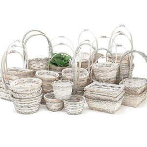 Baskets Assortments |   Basket Asst White