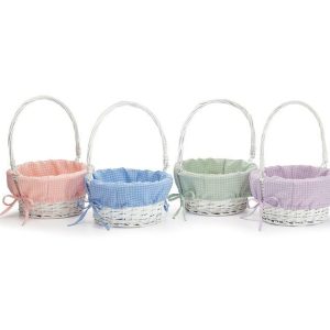 Baskets Assortments |   Moveable Handle Willow Basket With Liner