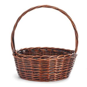 Baskets With Handles |   14" Dark Stain Basket With Handle Case