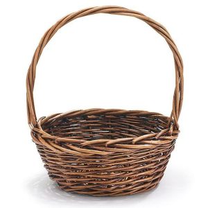 Baskets With Handles |   8" Dark Stain Basket With Handle Case