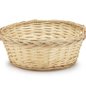 Baskets Without Handles |   10" Natural Finish Round Willow Basket