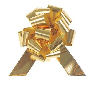 Bows |   Metallic Gold Pull Bow #9