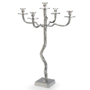 Candles & Candle Holders |   Candelabra Tree With Nickel Finish