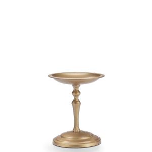 Candles & Candle Holders |   Gold Aluminum 6" Pillar Holder