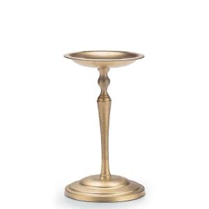 Candles & Candle Holders |   Gold Aluminum 9" Pillar Holder