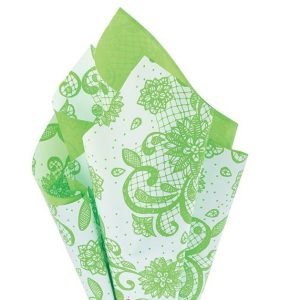 Cello Sheets |   Green Lace Two Sided Floral Sheet