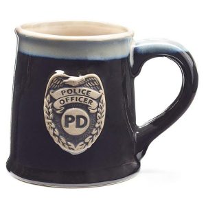 Ceramics |   Black Police Message Stein Mug