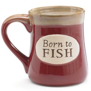 Ceramics |   Born To Fish Serenity Pray Porcelain Mug