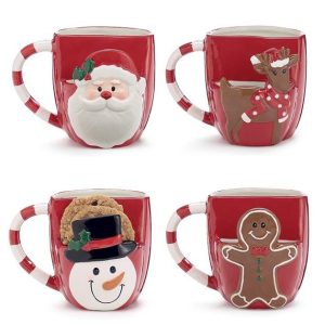 Ceramics |   Cookie Pouch Christmas Character Mugs