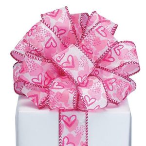 Decorative |   Ribbon #9 Perfect In Pink Varied Hearts