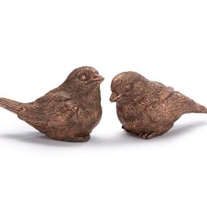 Figurines |   Antique Copper Color Resin Bird Figurine