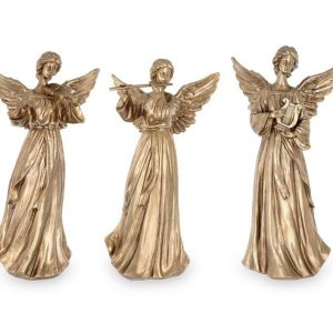 Figurines |   Assorted Gold Instrument Angel Figurine