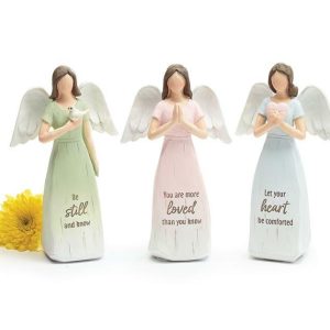 Figurines |   Assorted Message Angel Figurine