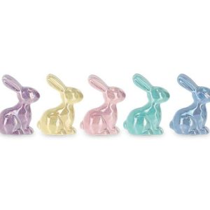 Figurines |   Assorted Solid Pearlize Bunny Figurine