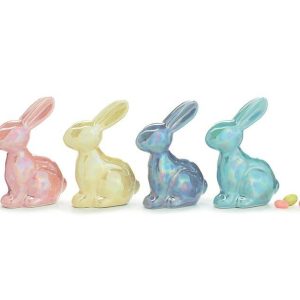 Figurines |   Assorted Solid Pearlize Bunny Figurine