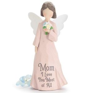 Figurines |   Mom I Love You Most Of All Angel Figure