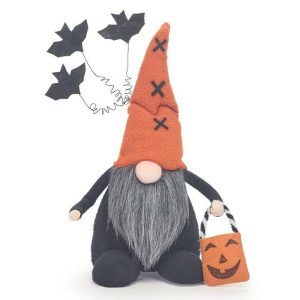 Gnomes |   Halloween Gnome With Bats And Bag