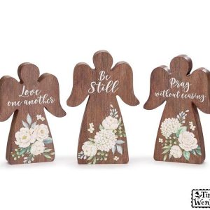 Home Accessories |   Angels With Messages And Raised Flowers