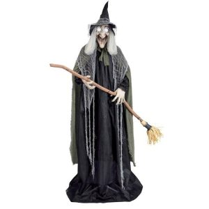 Home Accessories |   Animated Standing Witch With Broom