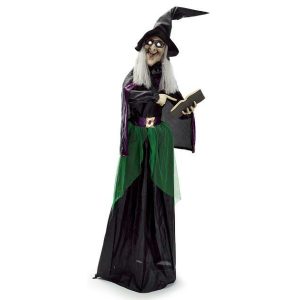 Home Accessories |   Animated Witch With Book Of Spells