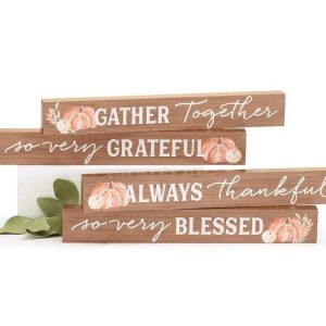 Home Accessories |   Assorted Fall Message Shelf Sitters