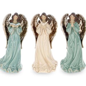 Home Accessories |   Astd 3 Designs Porcelain Angel Figurines