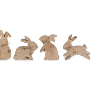 Home Accessories |   Astd Natural Mango Wood Bunny Sitters