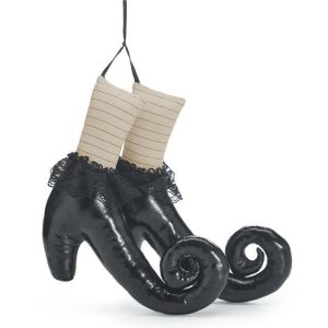 Home Accessories |   Black Curled Toe Witch Boots