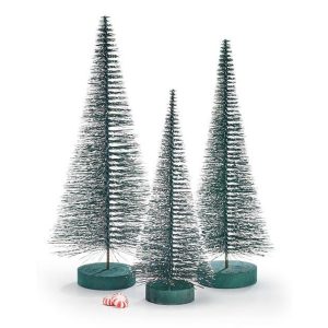 Home Accessories |   Dark Green Bottle Brush Trees Astd Sizes