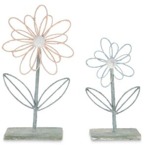 Home Accessories |   Rustic Metal Flower Set