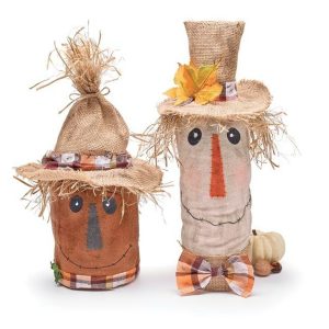 Home Accessories |   Scarecrow Head Shelf Sitter Astd