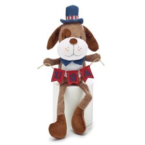 Home Accessories |   Sitting Long Leg Patriotic Puppy