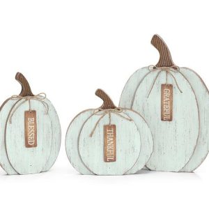 Home Accessories |   Varied Distressed White Pumpkins