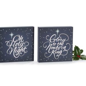 Inspirational |   Blue Christmas Message Shelf Sitters