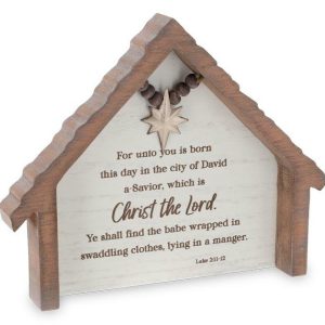 Inspirational |   Creche Shelf Sitter Luke 2:11-12