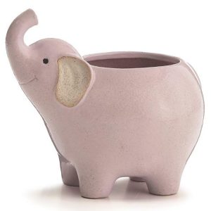 Pails |   Ceramic Pink Elephant Planter