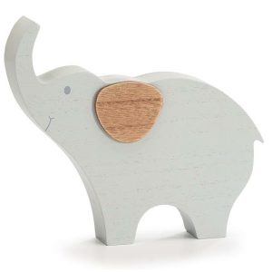 Picture Frames |   Gray Wooden Elephant Photo/Note Holder