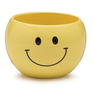 Planters |   Yellow Smiley Face Ceramic Planter