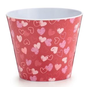 Pot Covers |   4" Small Hearts Melamine Pot Cover