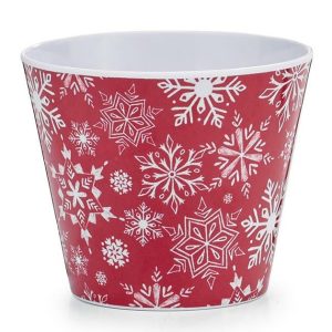 Pot Covers |   4" Snowflake Melamine Pot Cover