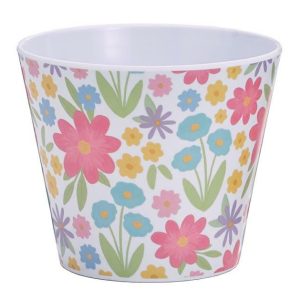 Pot Covers |   4" Spring Flower Melamine Pot Cover