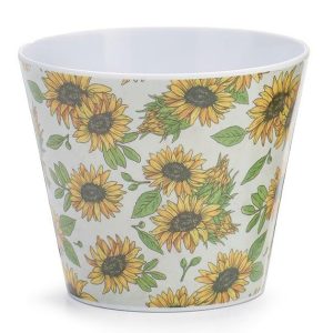 Pot Covers |   4" Sunflower Melamine Pot Cover