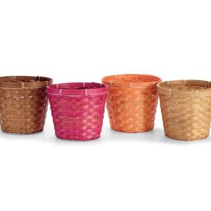 Pot Covers |   6" Assorted Fall Bamboo Pot Cover