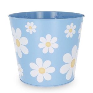 Pot Covers |   6" Embossed Daisy Pot Cover