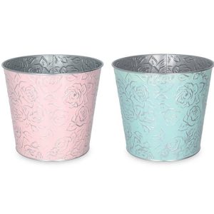 Pot Covers |   6" Embossed Spring Rose Pot Cover