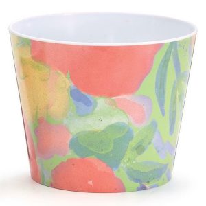 Pot Covers |   6" Floral Facade Melamine Pot Cover