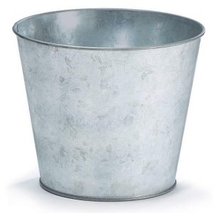 Pot Covers |   6" Galvanized Tin Pot Cover