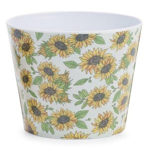 Pot Covers |   6" Sunflower Melamine Pot Cover