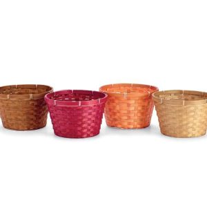 Pot Covers |   8" Assorted Fall Bamboo Pot Covers